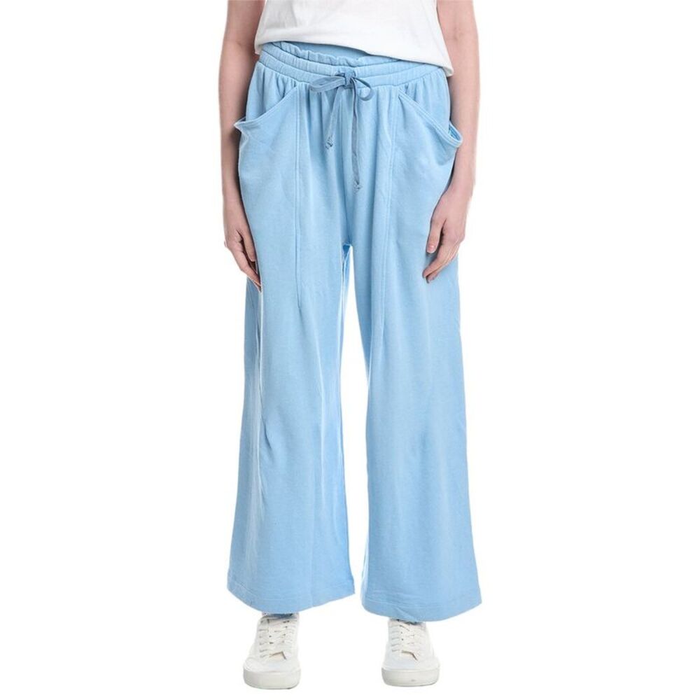 Labiz Womens  Slouchy Wide Leg Sweatpant, Blue